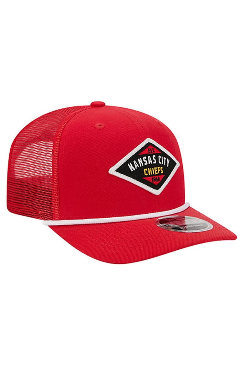 Men's New Era  Red Kansas City Chiefs Team 9SEVENTY Adjustable Hat, Alternate, color, Red