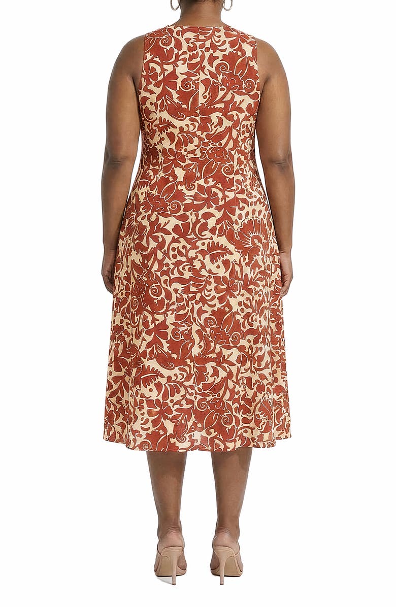 London Times Sleeveless Godet A-Line Dress, Alternate, color, Cream/ Picante