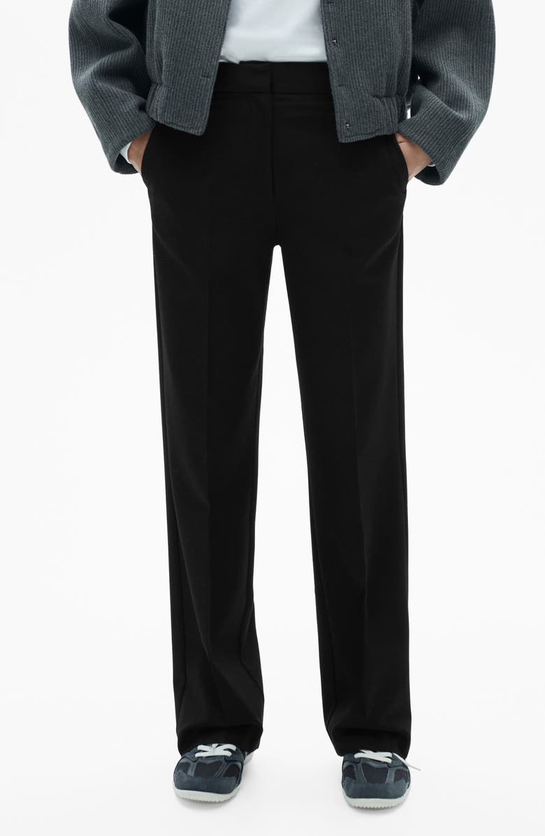 MANGO Flowy Straight Leg Pants, Main, color,