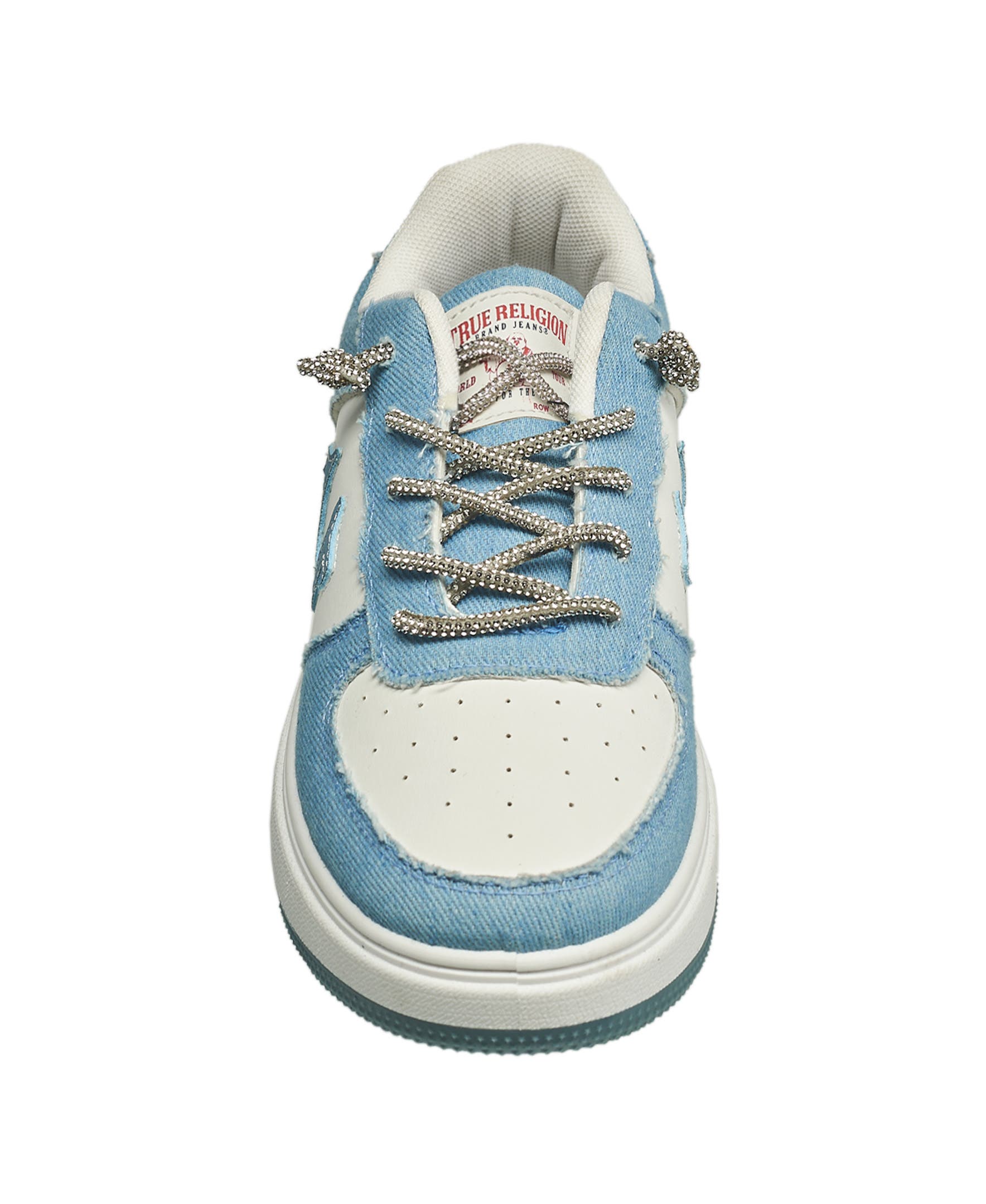 True Religion Ladies Allison Logo Sneaker, Alternate, color, Light Blue Multi