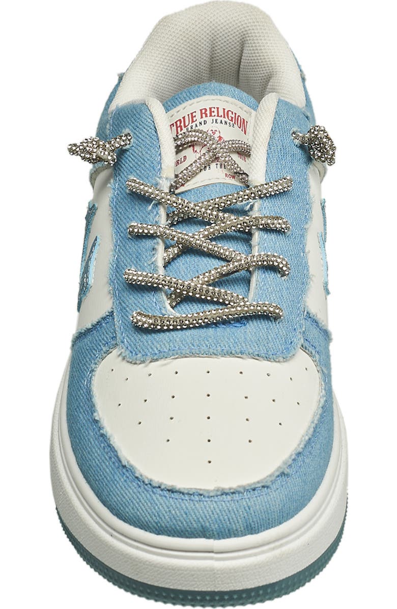True Religion Ladies Allison Logo Sneaker, Alternate, color, Light Blue Multi