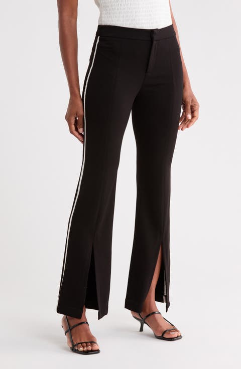 Slit Low Rise Bootcut Pants