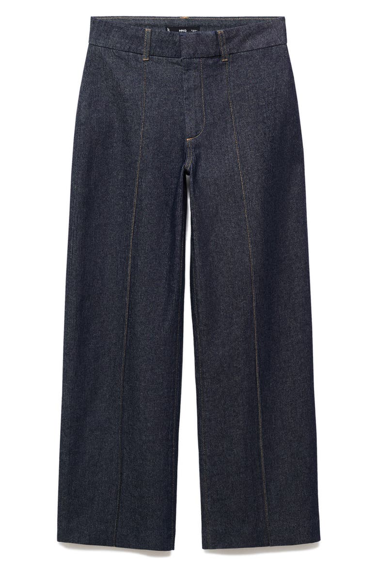 High Waist Culotte Trouser Jeans, Alternate, color, OPEN BLUE