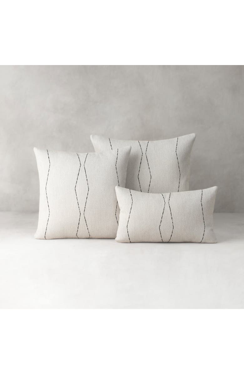 Elaine Smith Oblique Ebony Textured Indoor & Outdoor Woven Accent Pillow, Alternate, color, Ebony