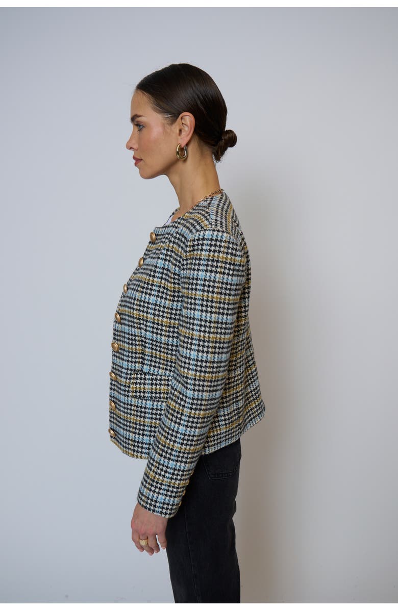 Central Park West Billie Herringbone Jacket, Alternate, color, Houndstooth