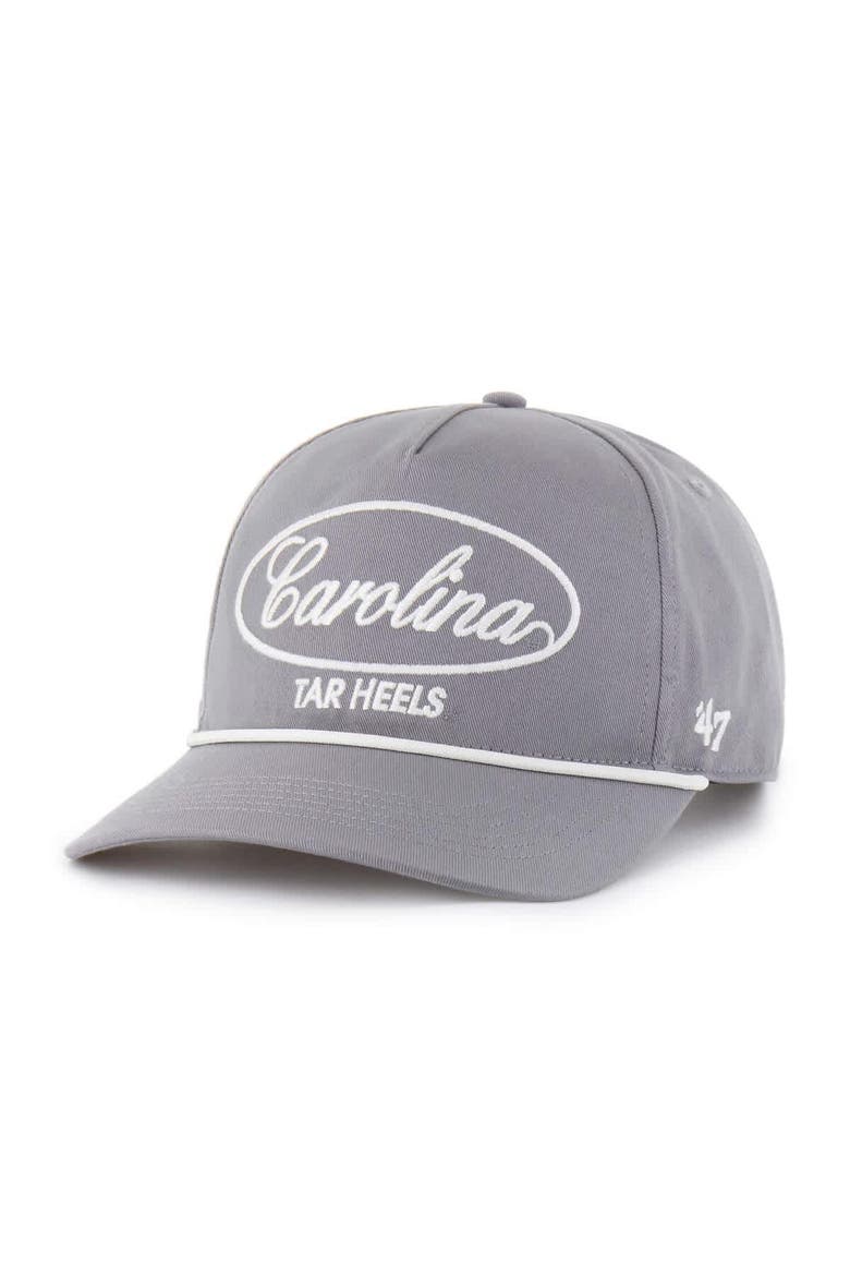 Men's '47 Gray North Carolina Tar Heels Contemporary Basics Foundational Rope Hitch Adjustable Hat, Alternate, color, Gray