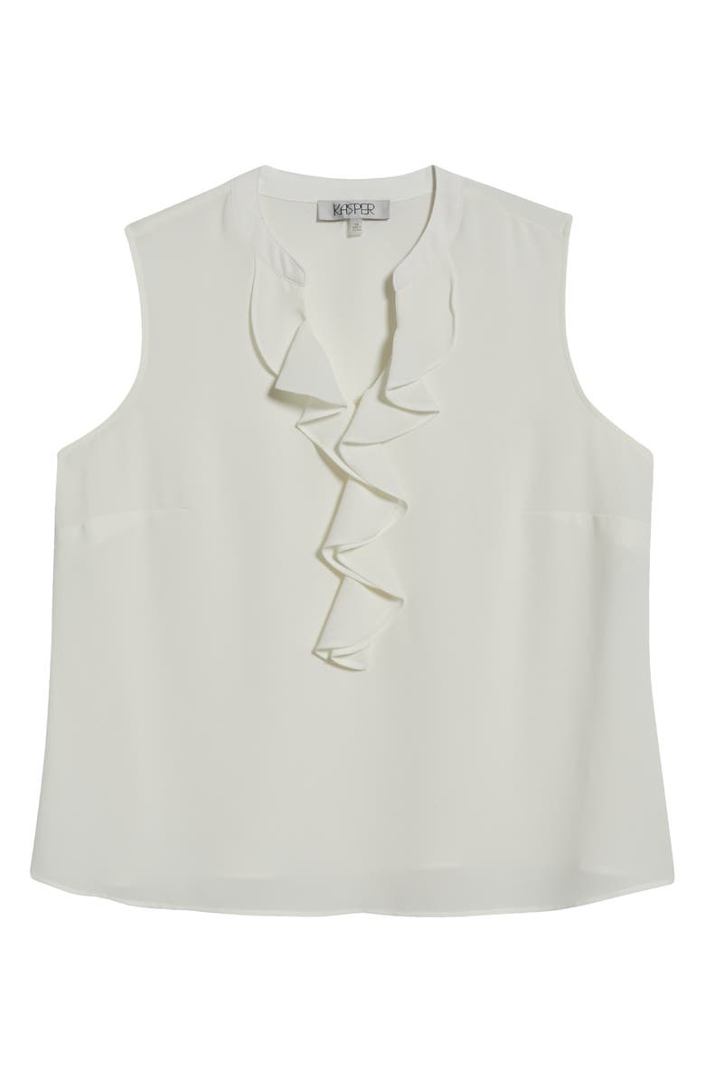 KASPER Ruffle Front Sleeveless Top, Alternate, color, 