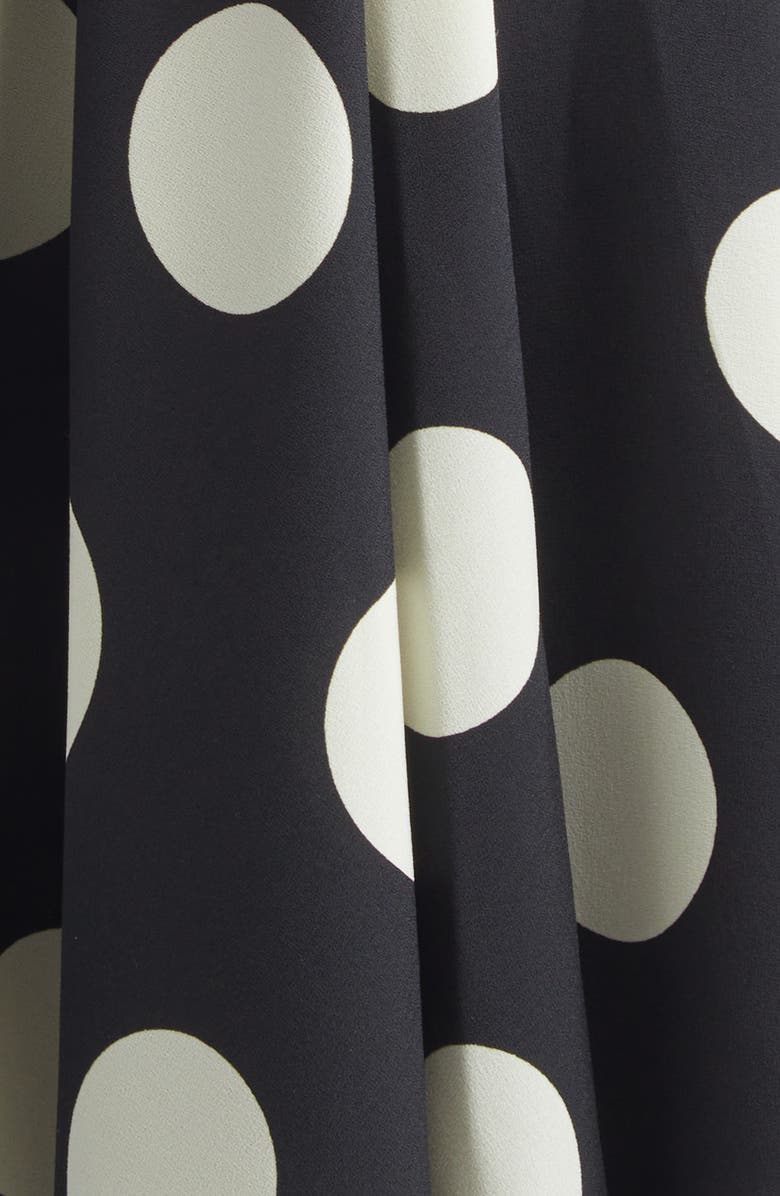 Junya Watanabe Polka Dot & Lace Asymmetric Dress, Alternate, color, Black/ Off White