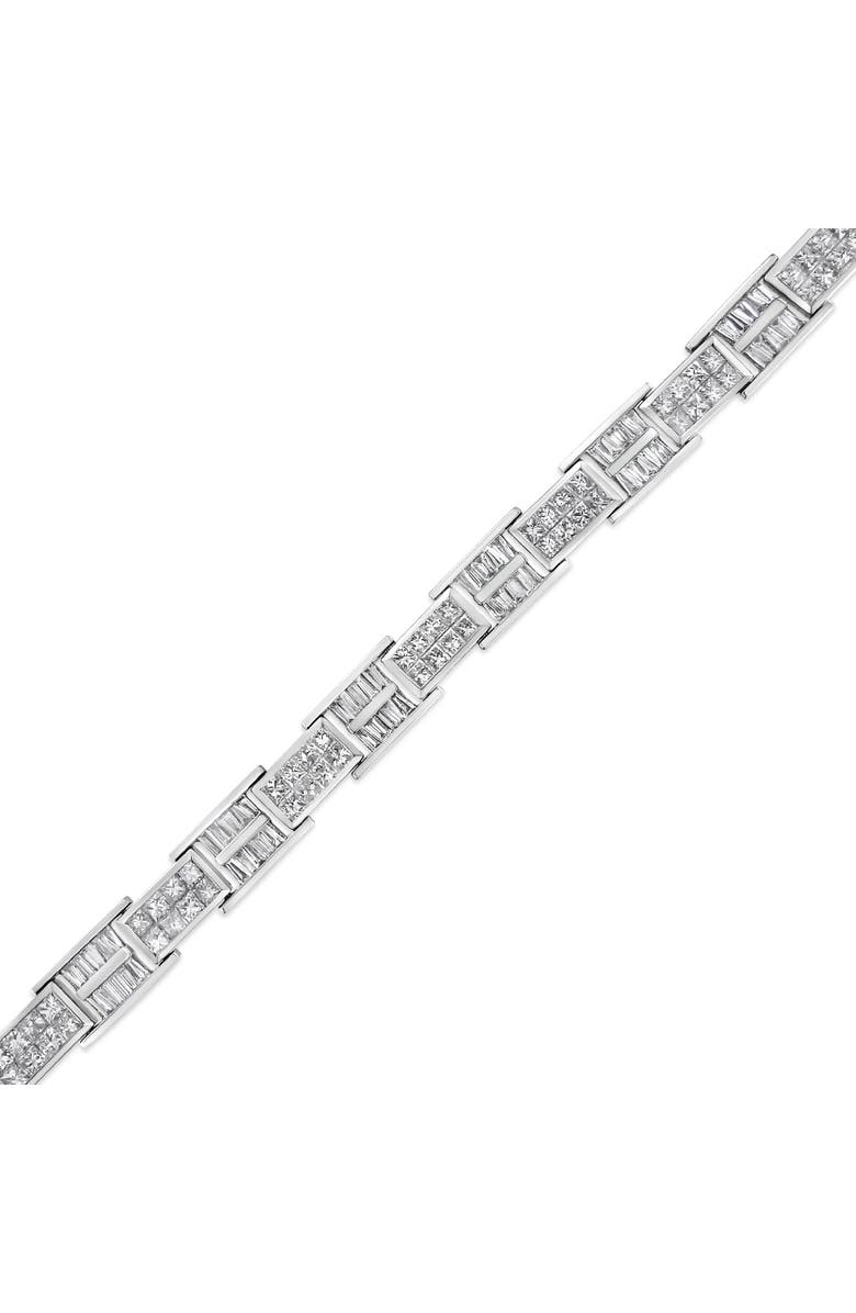 Haus of Brilliance 14K White Gold 10 5/8 Cttw Diamond Panel Link Bracelet - 7" Inches, Alternate, color, White