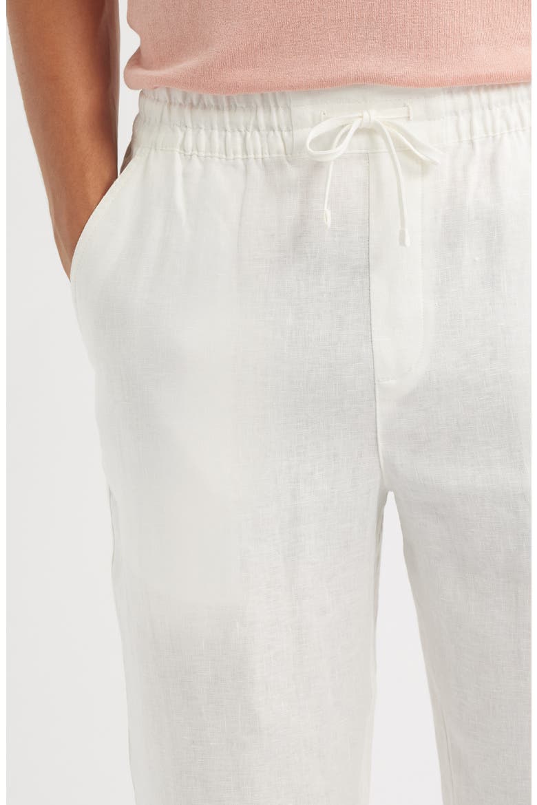 Avila Straight Leg Linen Drawstring Pants, Alternate, color, WHITE-23