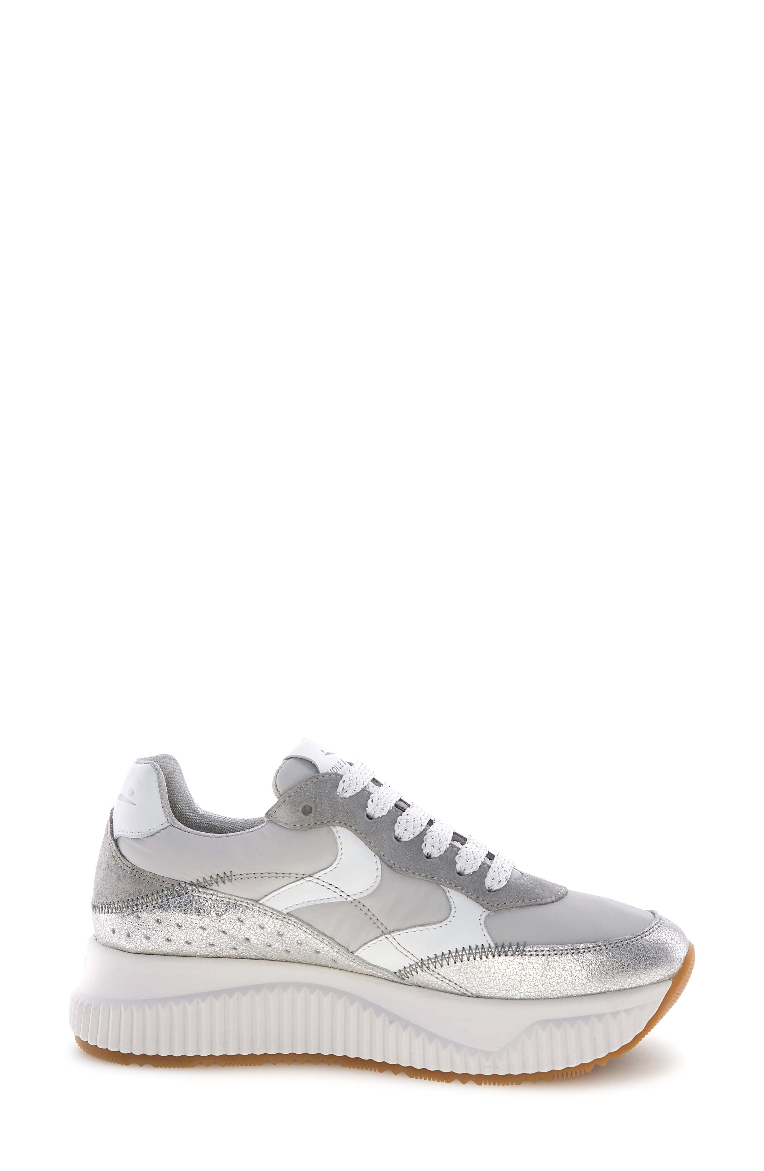 Voile Blanche Lana Fresh Metallic Sneaker, Alternate, color, Silver Grey
