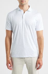 johnnie-O Tini Dancer Martini Print Featherweight Performance Polo