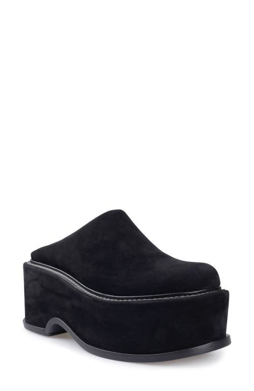 Artisan Crafted By Zigi Bizzy Platform Clog in Black Suede 