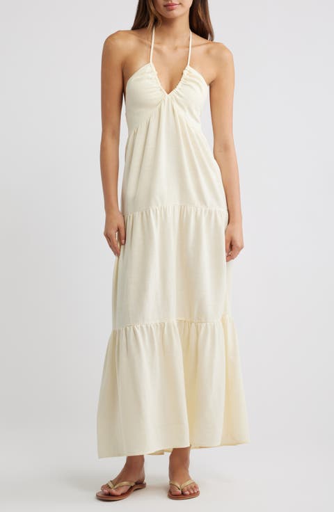Kenna Tiered Halter Midi Dress