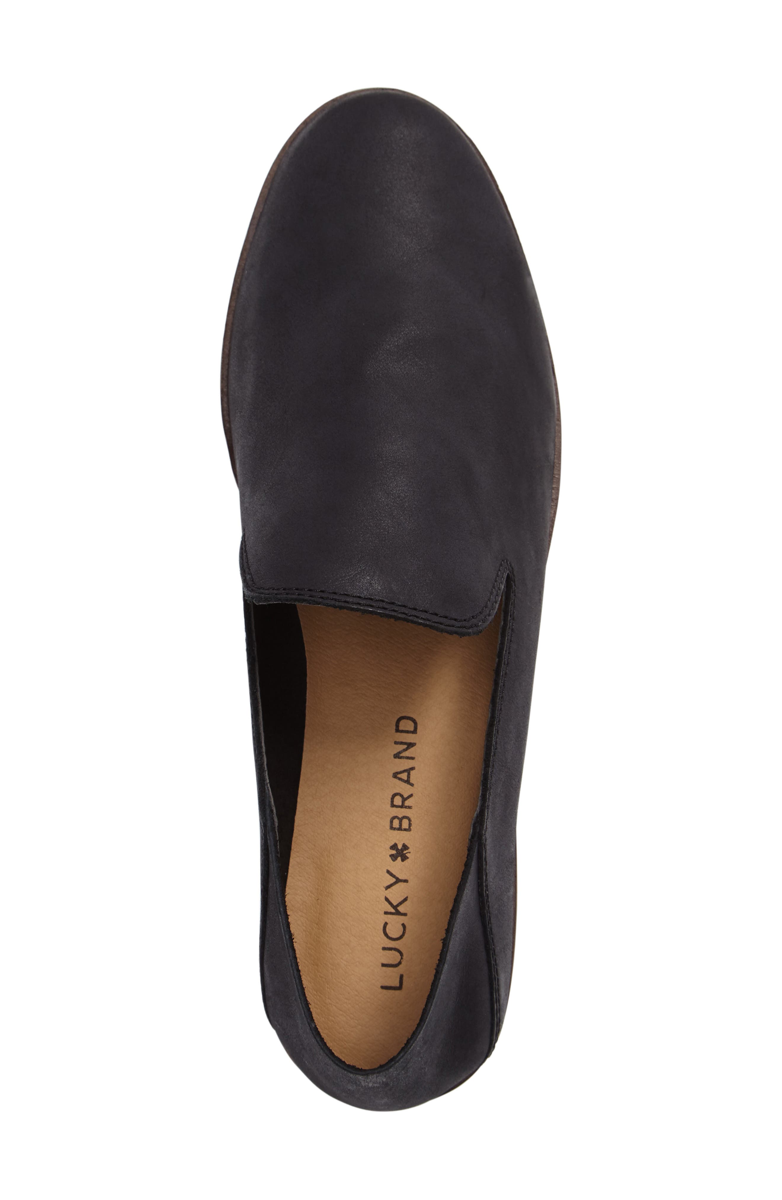 Lucky Brand Cahill Flat, Alternate, color, Black Leather