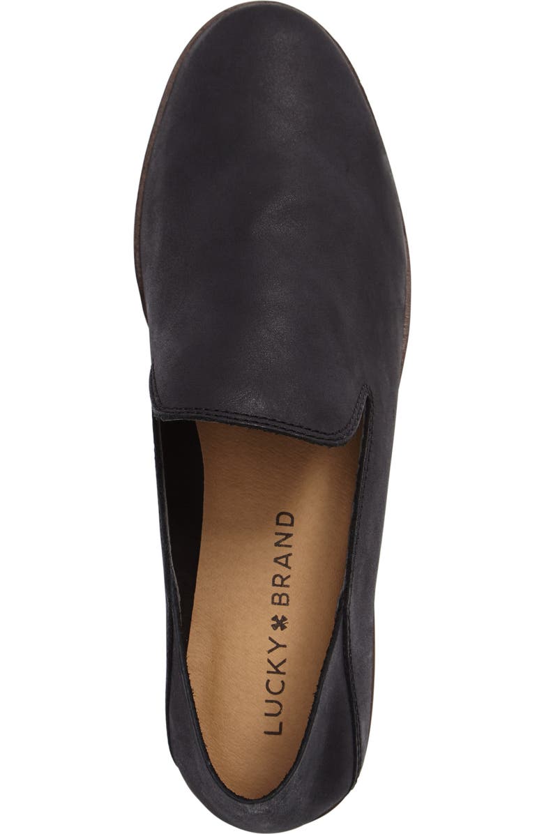 Lucky Brand Cahill Flat, Alternate, color, Black Leather