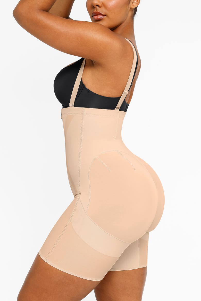 Curve Code X Comfy Sculpting Shorts, Alternate, color, Sand