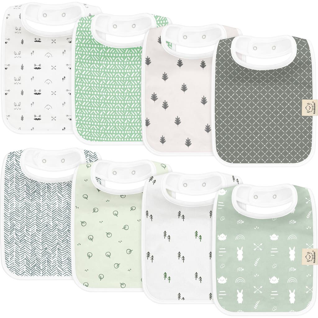 Keababies 8-pack Coast Drool Bibs In Blue