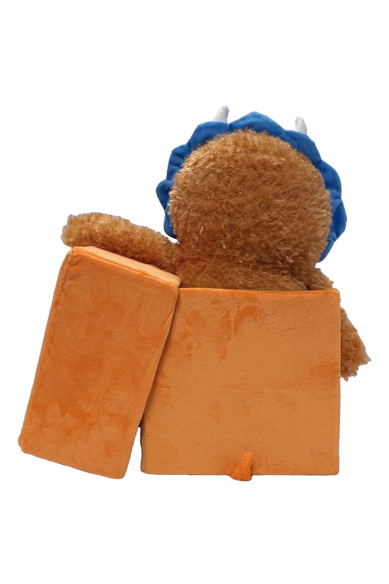 Adorable Storables Dino Triceratops Brown/Blue 8 Inch, Alternate, color, Multicolored