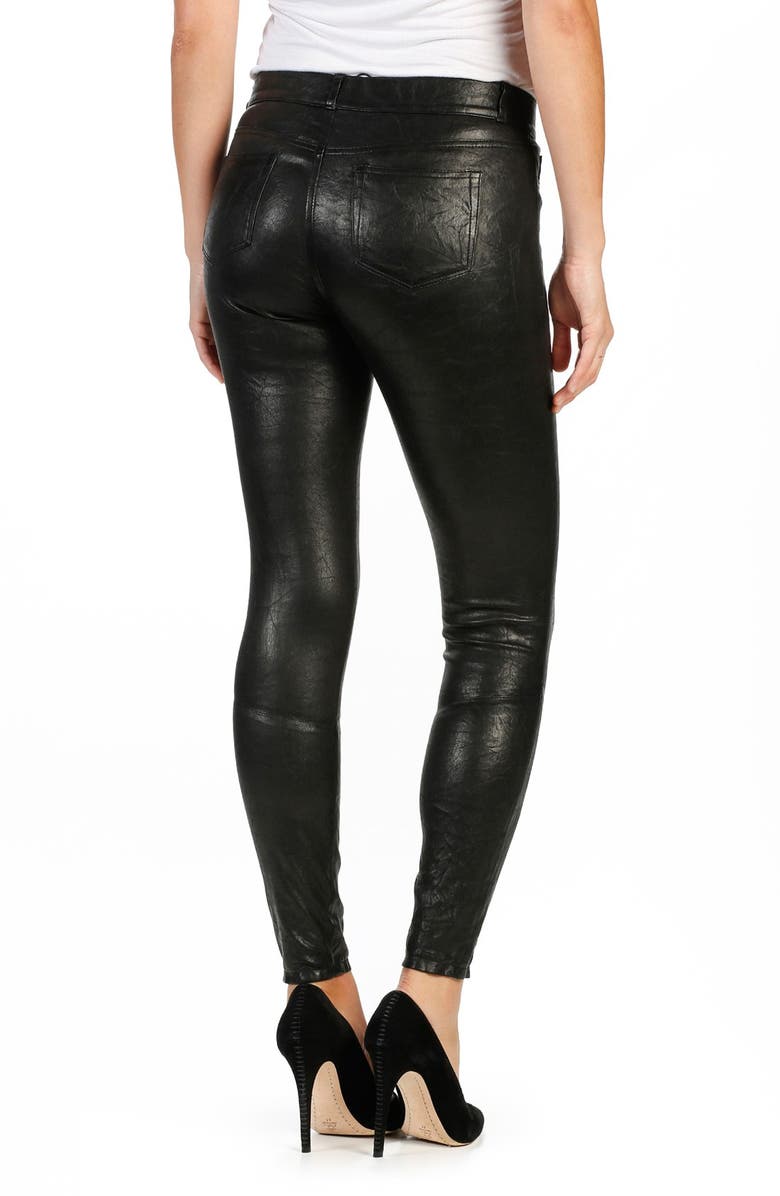 PAIGE 'Verdugo' Ankle Skinny Leather Pants, Alternate, color,