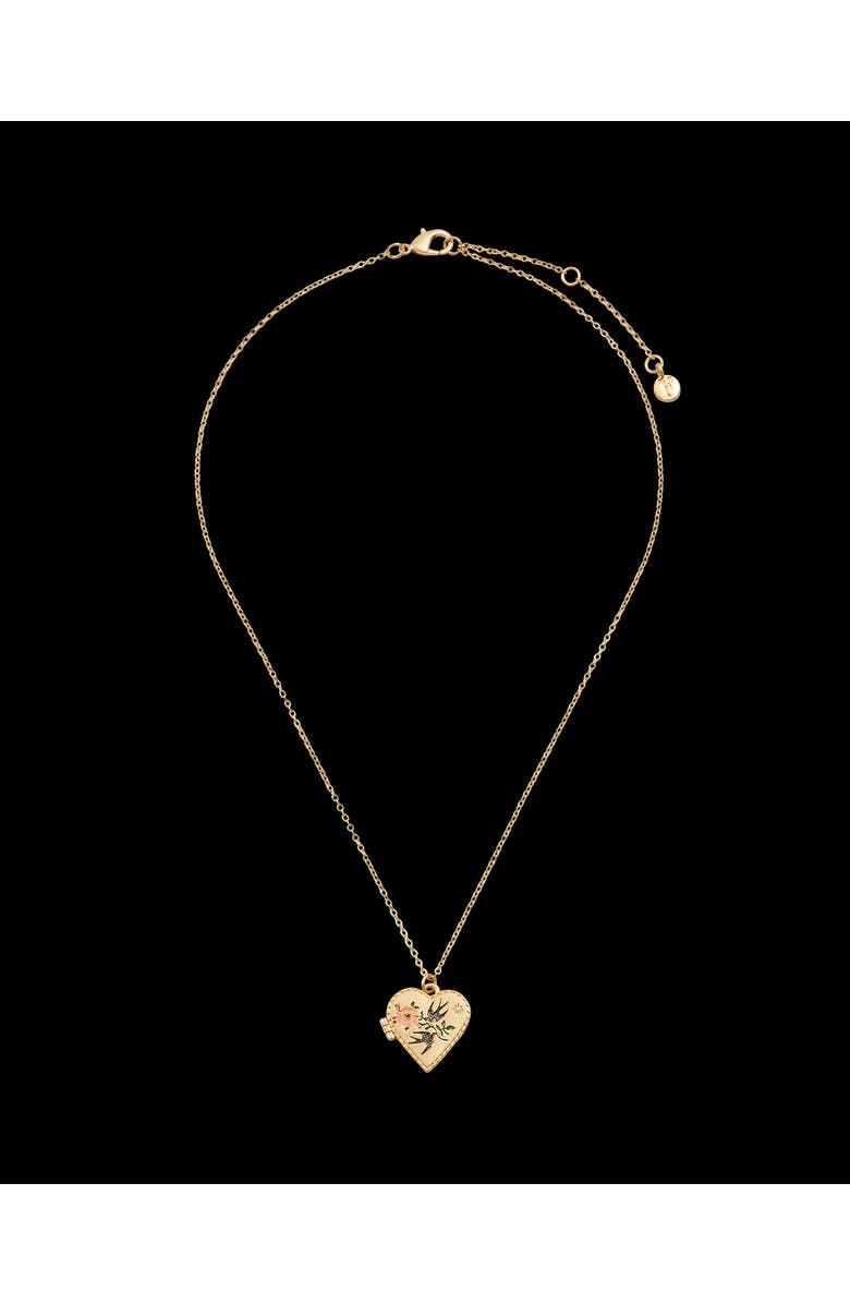 Fable England Swallow Locket, Alternate, color, Multi & Gold