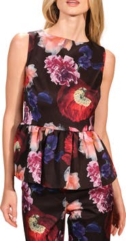 Isaac Mizrahi New York Satin Peplum Top
