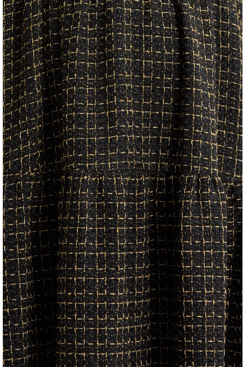 Carrol Zaylee Tweed Tillie Maxi Dress, Alternate, color, BLACK