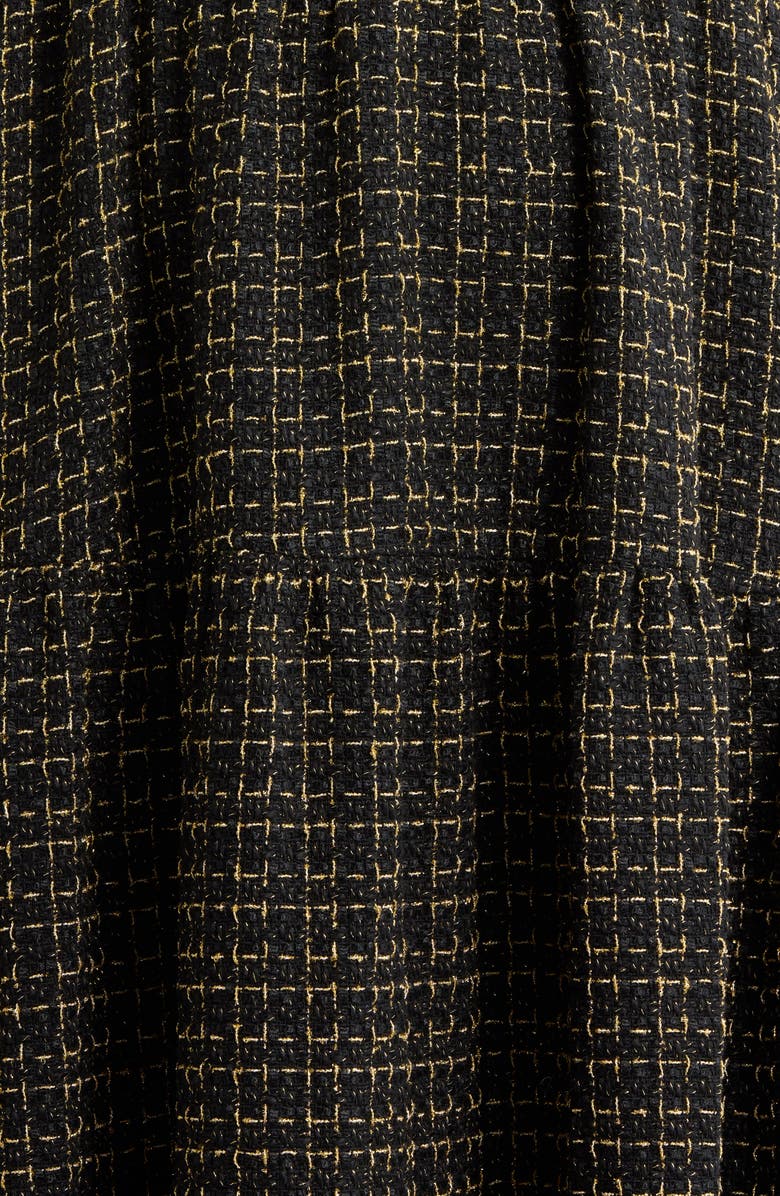 SUGARLIPS Carrol Zaylee Tweed Tillie Maxi Dress, Alternate, color, Black