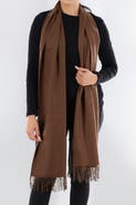 La Fiorentina Solid scarf with fringe
