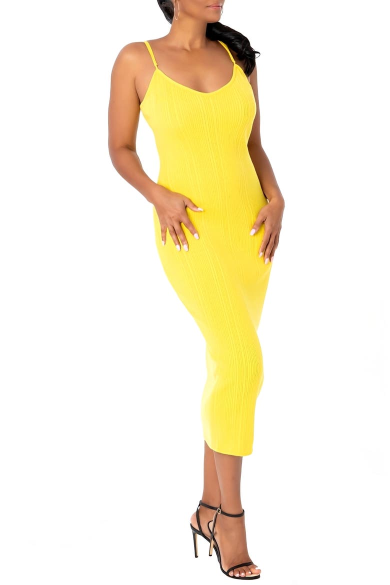 Draya Body-Con Sweater Dress, Alternate, color, YELLOW