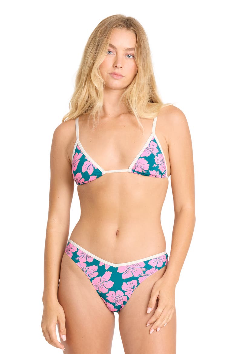 Mahalo Baby Mini Slide Triangle Bikini Top, Alternate, color, DEEP LAGOON