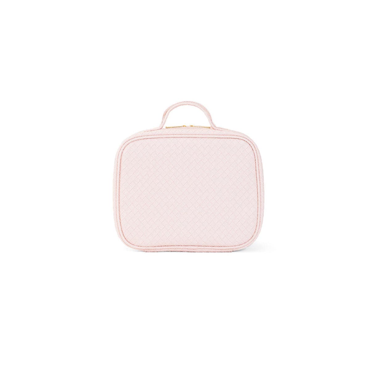 Woven Shell Makeup Bag, Main, color, Pink