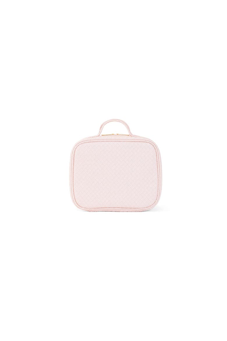 Woven Shell Makeup Bag, Main, color, Pink