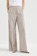 Brunello Cucinelli Dazzling stripes pyjama-style trousers