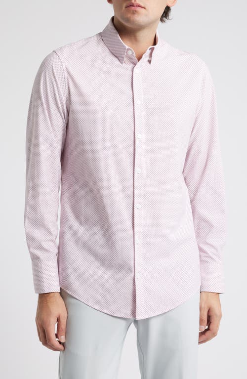 Mizzen+Main Leeward Stretch Dress Shirt in Wine Plus Print 