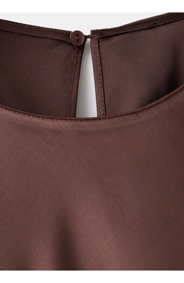 MANGO Long Sleeve Satin Midi Dress, Alternate, color, 