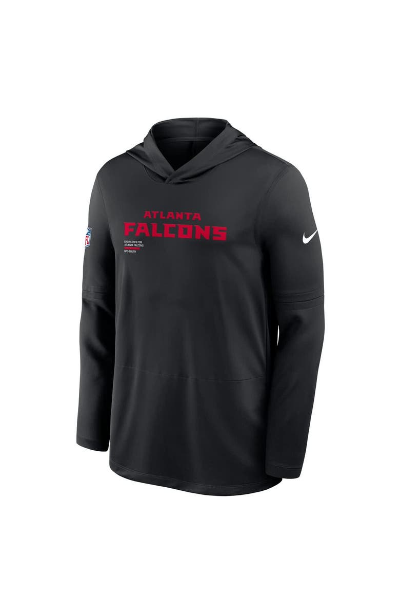 Nike Men's Nike Black Atlanta Falcons Sideline Pure Fury Performance Long Sleeve Hoodie T-Shirt, Alternate, color, Black