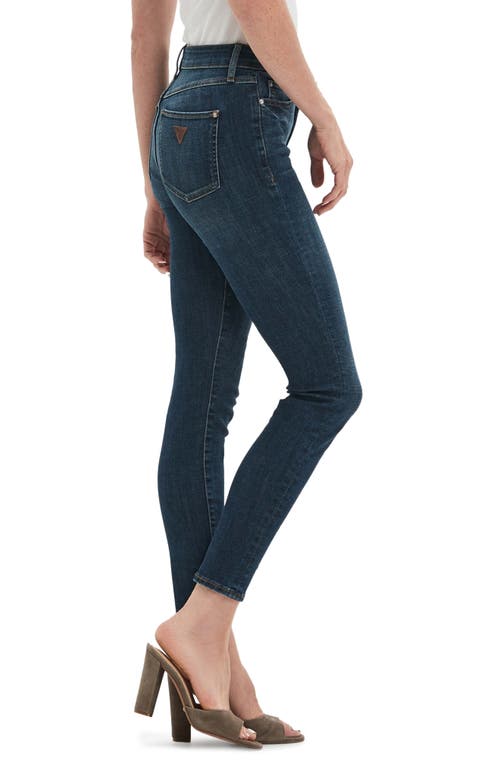 Guess 1981 High Waist Ankle Skinny Jeans In Blue