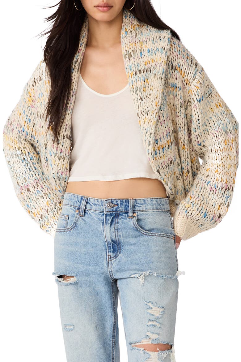 Enid Marled Shawl Collar Cardigan, Main, color, MULTI