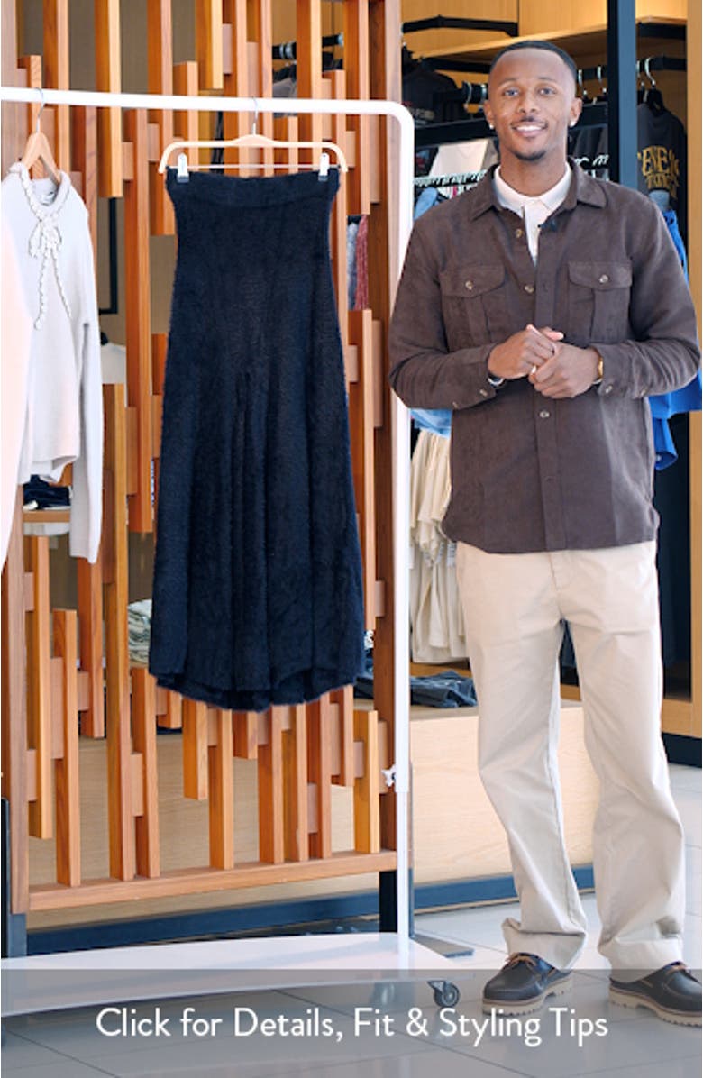 Grunge Faux Fur Maxi Skirt, sales video thumbnail