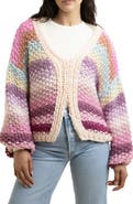 SAACHI Rainbow Stripe Reversible Sweater