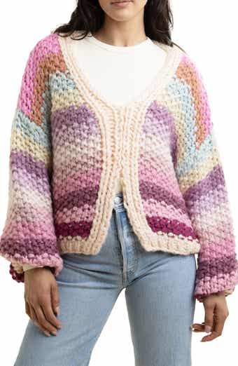 SAACHI Rainbow Stripe Reversible Sweater