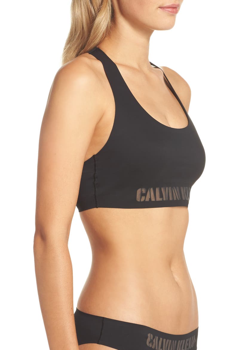 Laser Racerback Bralette, Alternate, color, BLACK