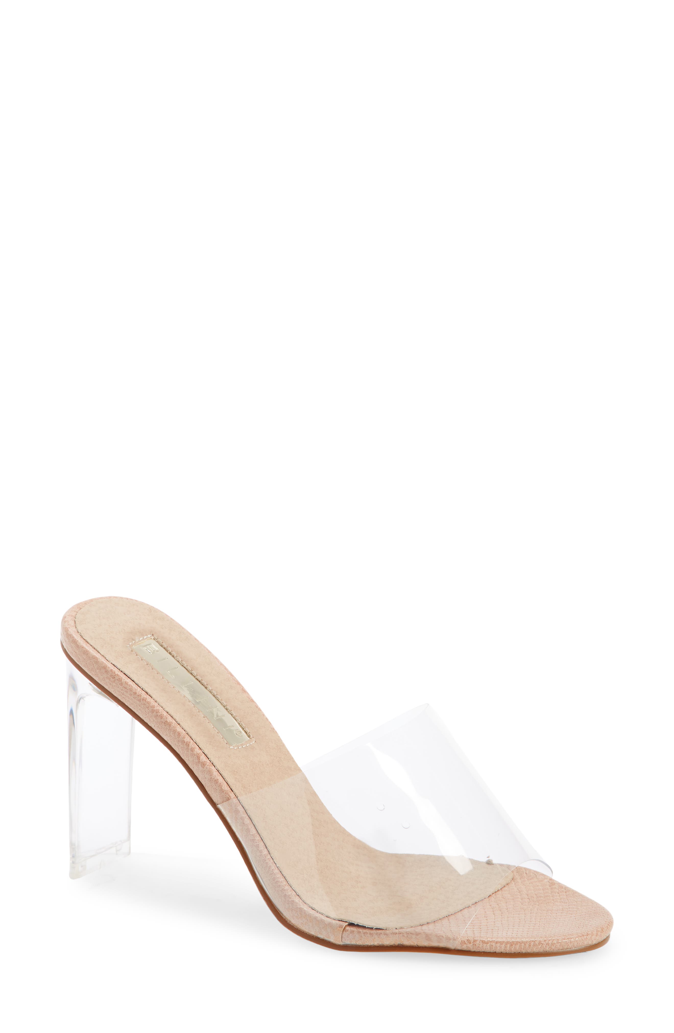 Billini Saskia Transparent Block Heel Sandal, Main, color, 