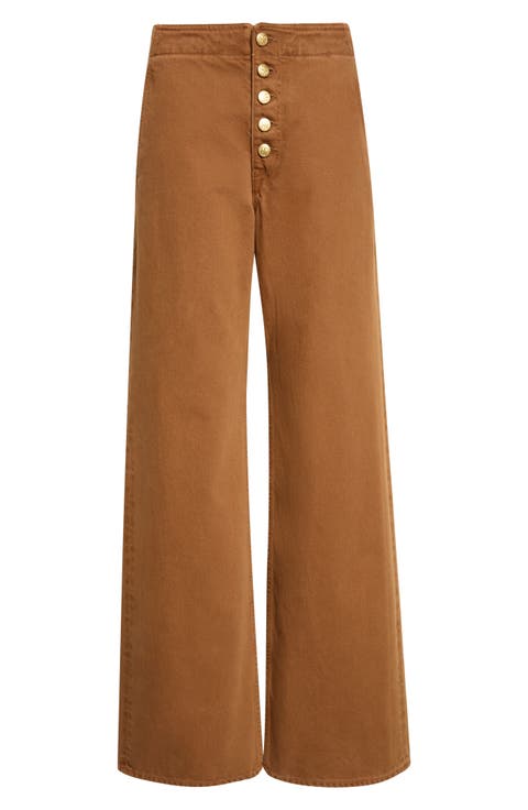 The Jasmine Button Fly Wide Leg Jeans