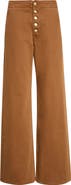 Ulla Johnson The Jasmine Button Fly Wide Leg Jeans