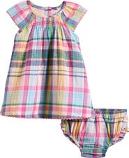 Mini Boden Floaty Shirred Dress & Bloomers Set
