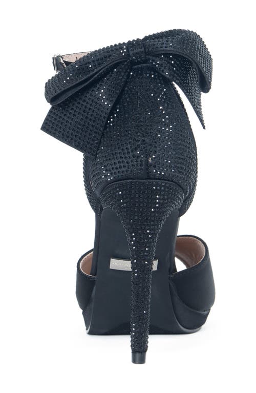 Lauren Lorraine Fling Rhinestone Platform Peep Toe Sandal