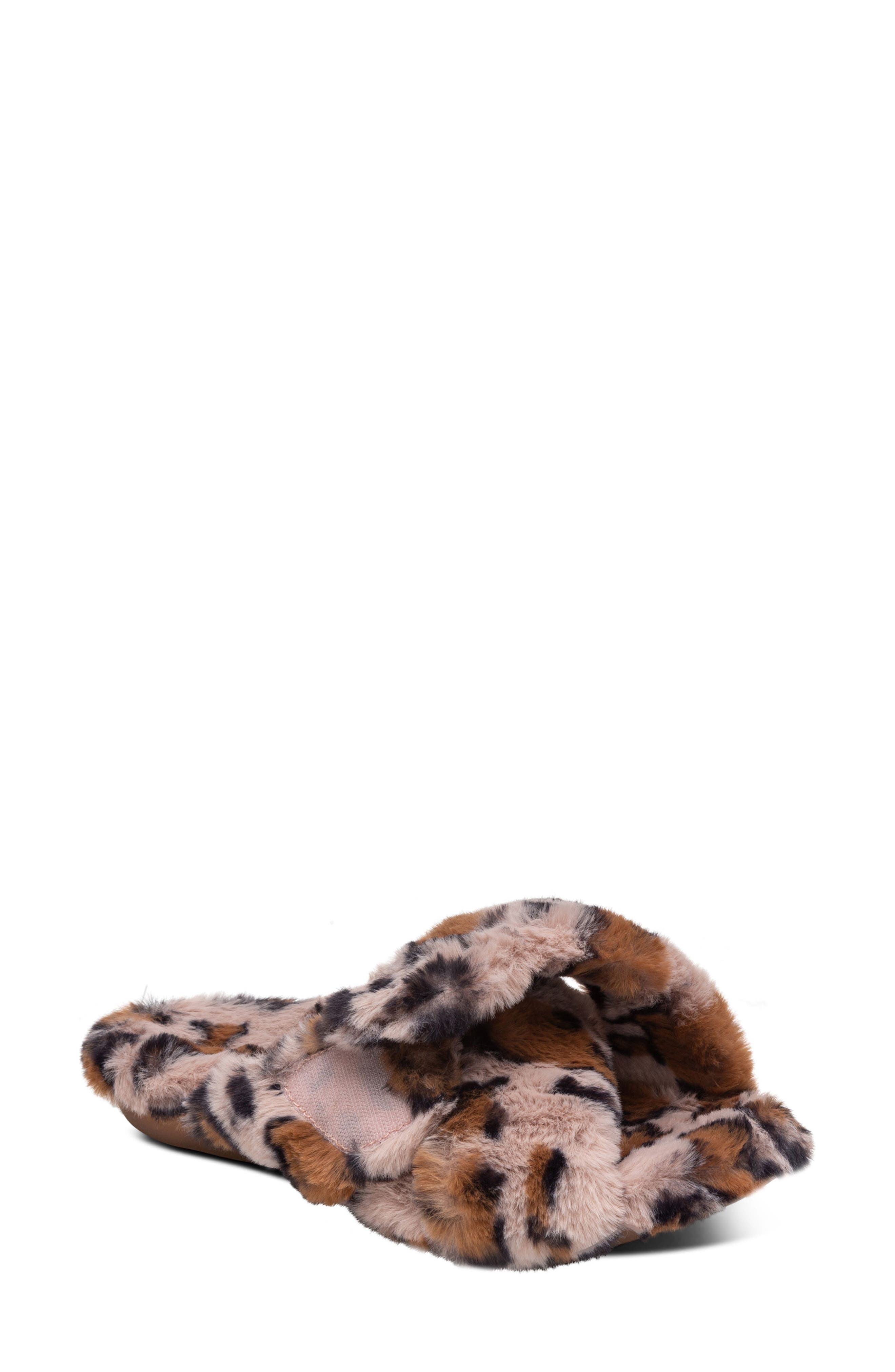 Aetrex Penelope Faux Fur Slipper, Main, color, 