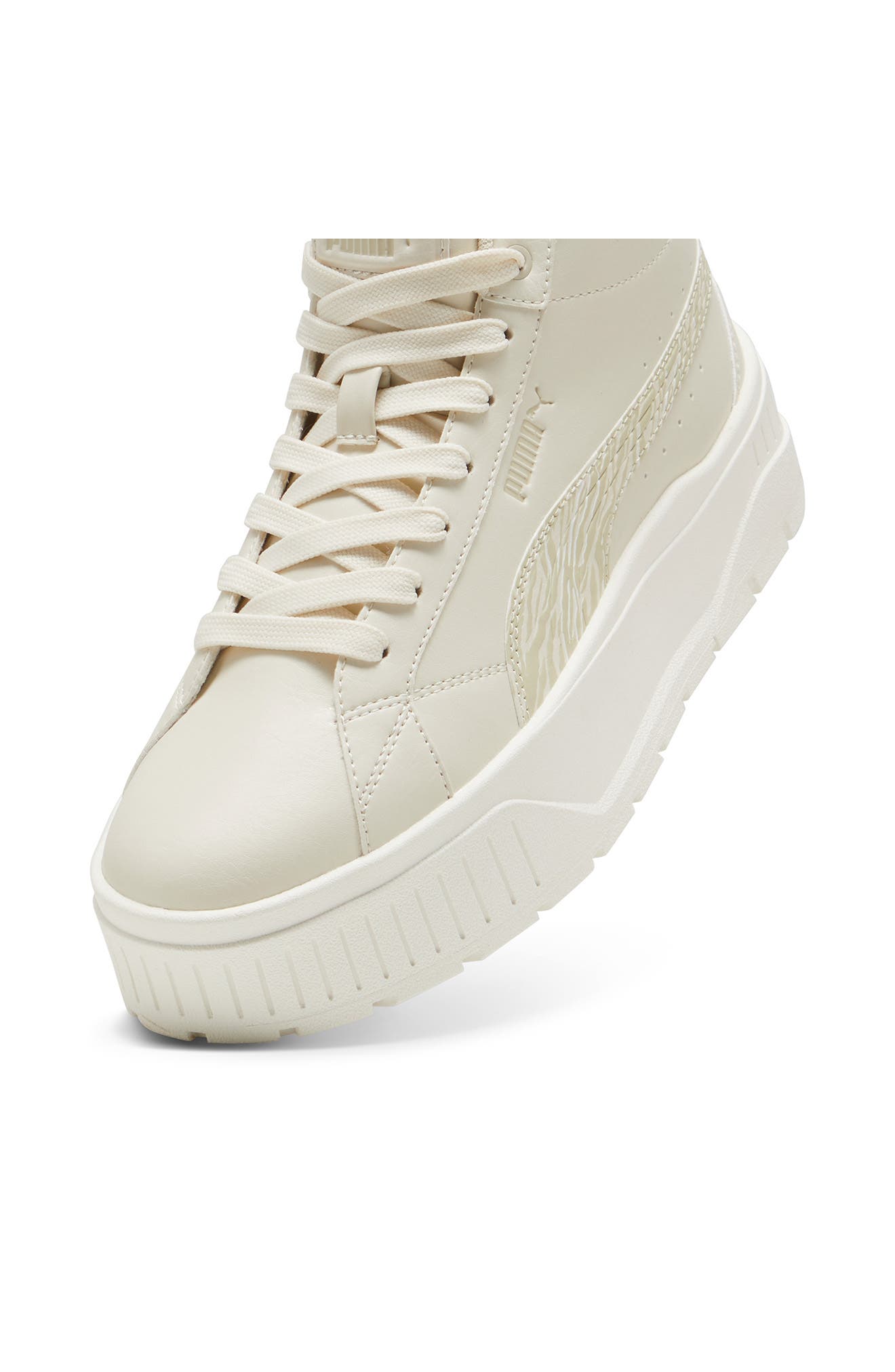PUMA Karmen II Mid Animal Fever Platform Sneaker, Alternate, color, Alpine Snow/ Desert Dust